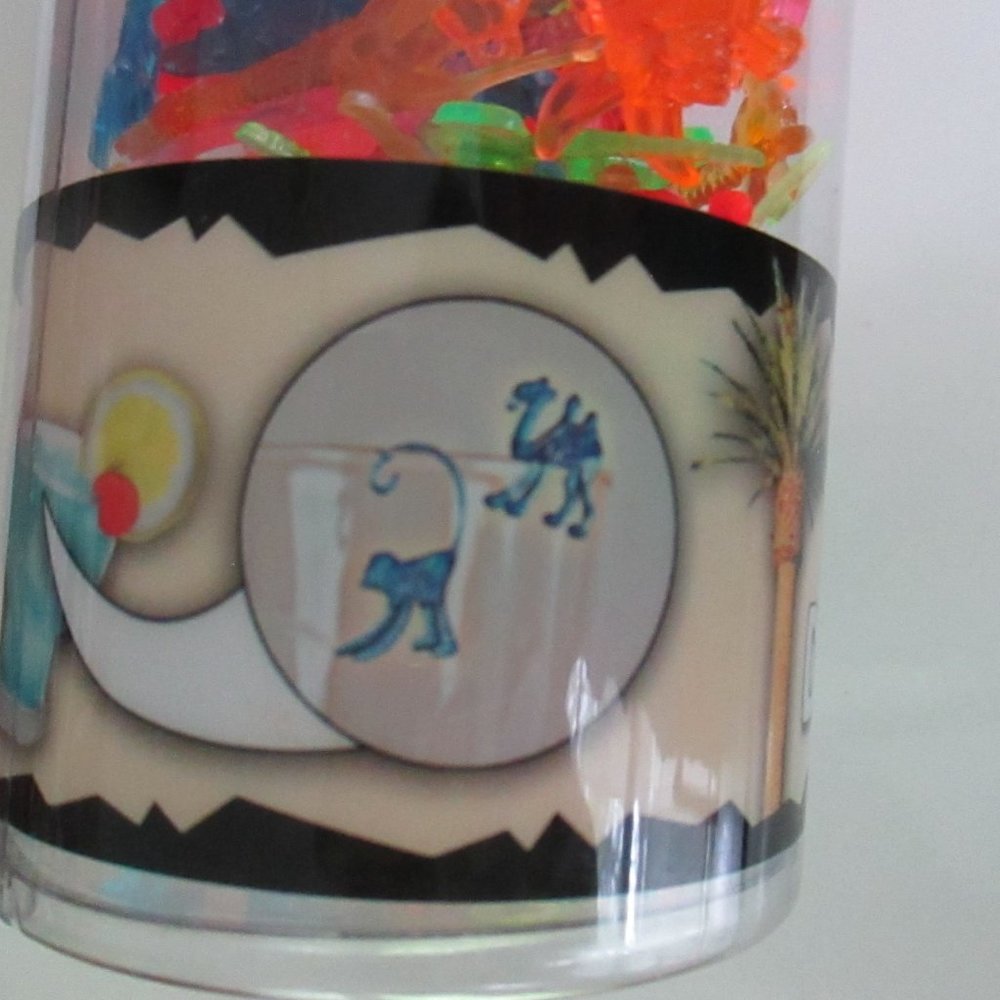 Animal Drink Markers neon clear plastic monkey giraffe charms hang on cocktail - Picture 5 of 5